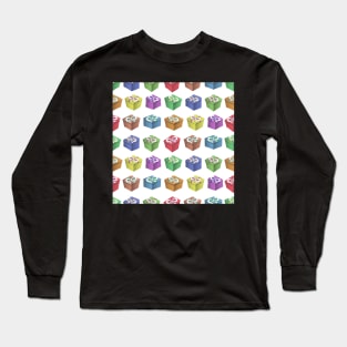 Pattern of colorful holiday boxes Long Sleeve T-Shirt